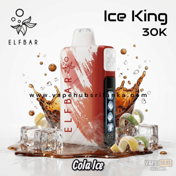 ELFBAR ICE KING Cola Ice flavor 30,000 puffs disposable vape device in Sri Lanka