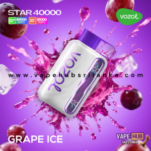 VOZOL STAR Grape Ice flavor 40,000 puffs disposable vape device in Sri Lanka